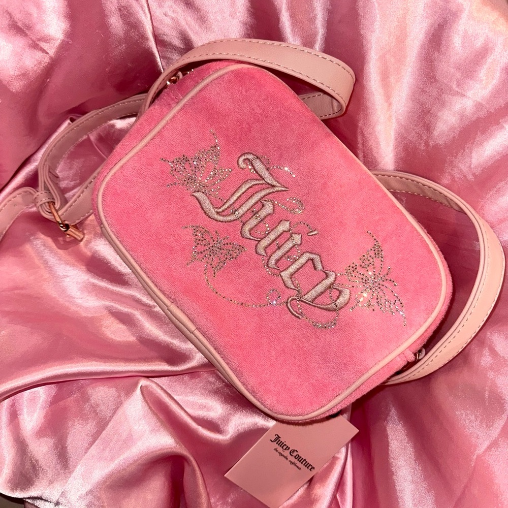 Juicy Couture Glittery Pink Crossbody Bag